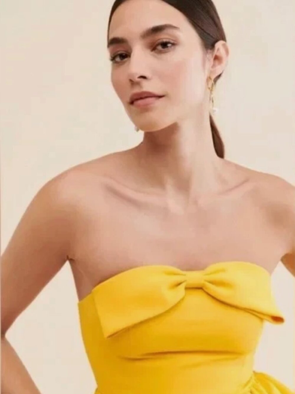 Sachin & Babi Blaine Strapless Bow Midi Dress NEW 2 Anthropologie - Picture 3 of 9
